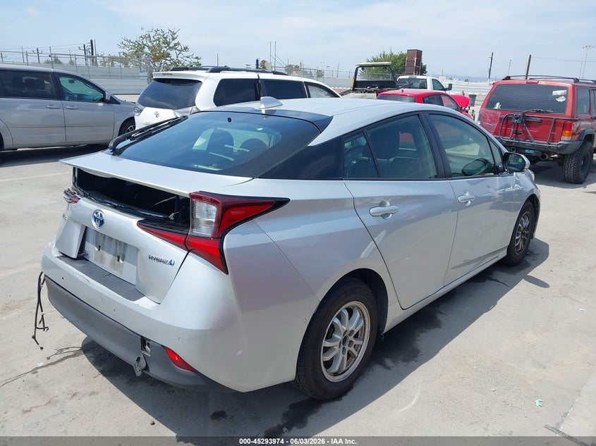 2020 Toyota Prius VIN JTDKARFU3L3120060 IAAI salvage auction — LEFT REAR, Salvage Title, sold $3,550 on 2026-07-15 (photo 4)
