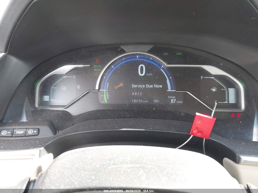 2018 Honda Clarity VIN JHMZC5F13JC021760 IAAI salvage auction — FRONT END, Salvage Title, sold $2,825 on 2026-07-09 (photo 7)