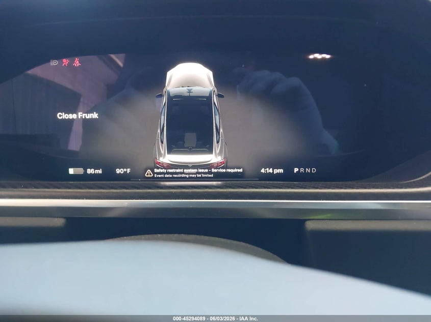 2022 Tesla Model x VIN 7SAXCBE60NF343904 IAAI salvage auction — LEFT SIDE, Salvage Title, sold $14,300 on 2026-07-30 (photo 7)
