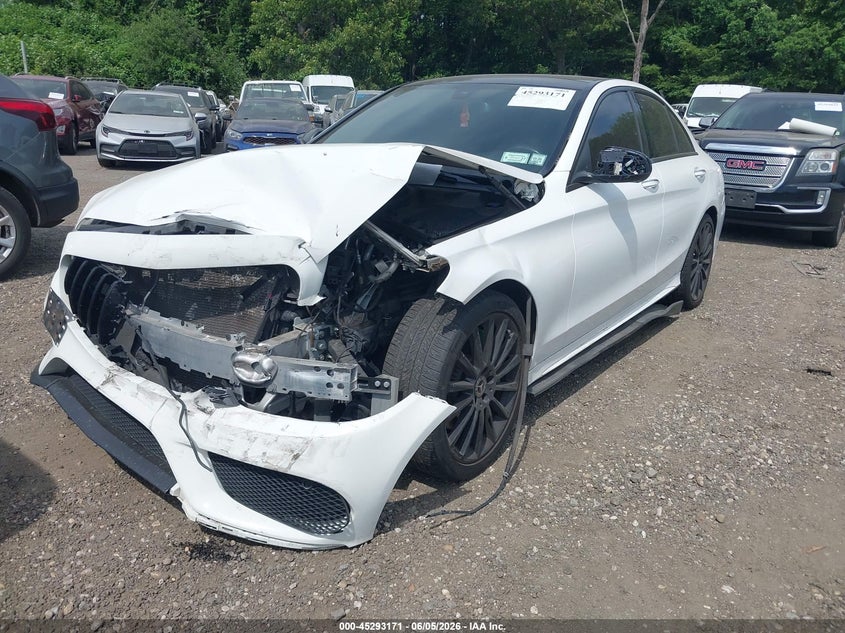 2018 Mercedes-benz C-klasse VIN WDDWF4KB4JR396807 IAAI salvage auction — FRONT END, Salvage Title, sold $6,500 on 2026-07-07 (photo 2)