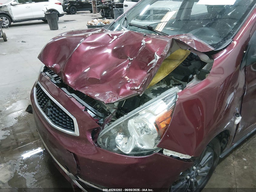 2019 Mitsubishi Mirage VIN ML32A5HJ1KH010205 IAAI salvage auction — FRONT END, Salvage Title, sold $500 on 2026-07-18 (photo 6)