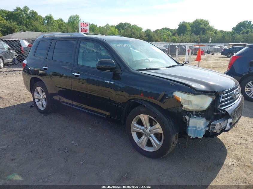 2009 Toyota Highlander VIN JTEES42A392137847 IAAI salvage auction — RIGHT FRONT, Clear (Indiana), sold $2,050 on 2026-07-16 (photo 1)