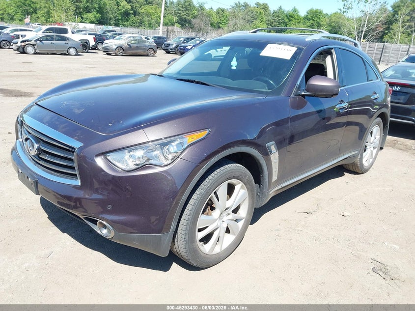 2012 Infiniti Fx VIN JN8AS1MW9CM155960 IAAI salvage auction — RIGHT SIDE, Salvage (Massachusetts), sold $825 on 2026-07-10 (photo 2)