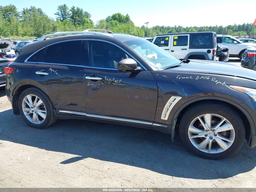 2012 Infiniti Fx VIN JN8AS1MW9CM155960 IAAI salvage auction — RIGHT SIDE, Salvage (Massachusetts), sold $825 on 2026-07-10 (photo 6)