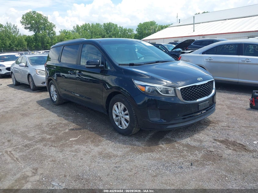 2016 Kia SEDONA VIN KNDMB5C14G6209357 IAAI salvage auction — NORMAL WEAR, Salvage Title, sold $675 on 2026-07-20 (photo 1)
