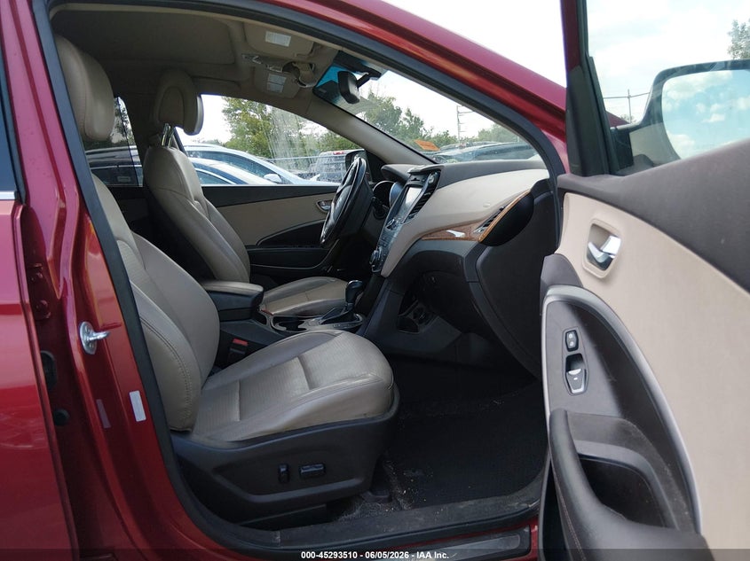 2013 Hyundai Santa fe VIN 5XYZU3LB0DG093189 IAAI salvage auction — FRONT END, Salvage Title, sold $1,150 on 2026-08-01 (photo 5)