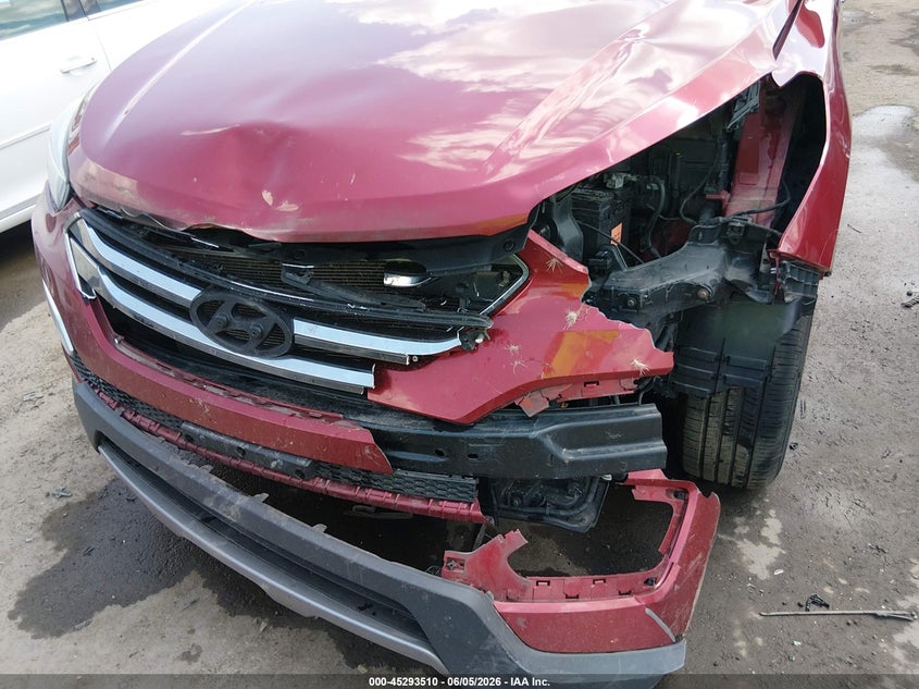 2013 Hyundai Santa fe VIN 5XYZU3LB0DG093189 IAAI salvage auction — FRONT END, Salvage Title, sold $1,150 on 2026-08-01 (photo 6)