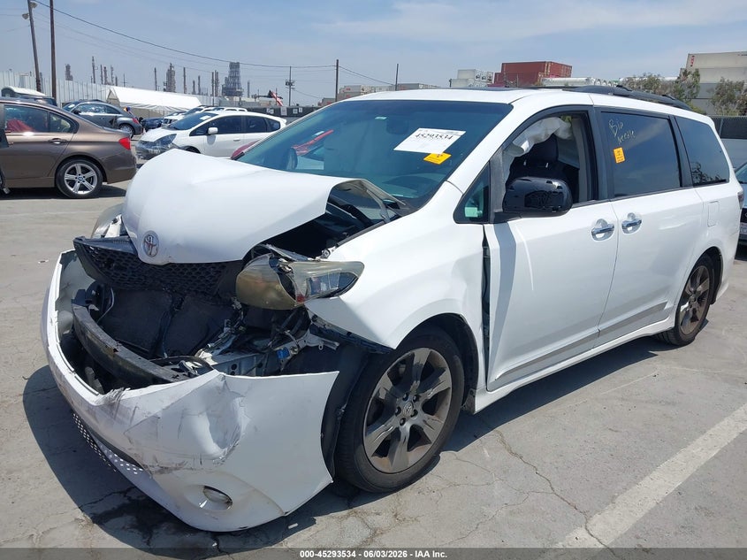 2014 Toyota Sienna VIN 5TDXK3DC0ES428248 IAAI salvage auction — FRONT END, Salvage Title, sold $1,100 on 2026-07-15 (photo 2)