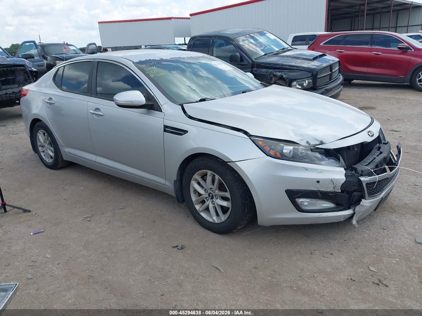 2013 Kia Optima VIN 5XXGM4A76DG138765 IAAI salvage auction — FRONT END, Salvage Title, sold $625 on 2026-07-28 (photo 1)