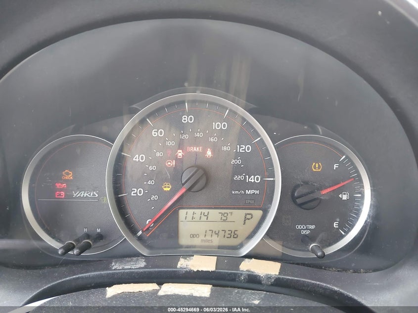 2012 Toyota Yaris VIN JTDKTUD35CD520333 IAAI salvage auction — NORMAL WEAR, Salvage (California), sold $1,225 on 2026-07-21 (photo 7)