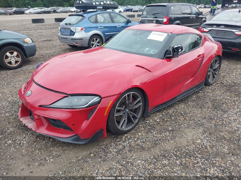 2021 Toyota Supra VIN WZ1DB0C04MW034924 IAAI salvage auction — FRONT & REAR, Salvage Title, sold $13,775 on 2026-08-04 (photo 2)