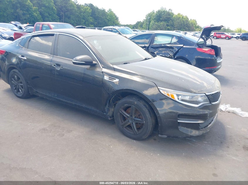 2016 Kia Optima VIN 5XXGT4L36GG042023 IAAI salvage auction — NORMAL WEAR, Clear (North Carolina), sold $450 on 2026-07-15 (photo 1)