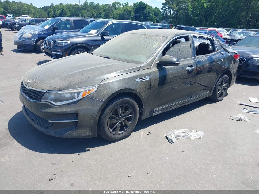 2016 Kia Optima VIN 5XXGT4L36GG042023 IAAI salvage auction — NORMAL WEAR, Clear (North Carolina), sold $450 on 2026-07-15 (photo 2)