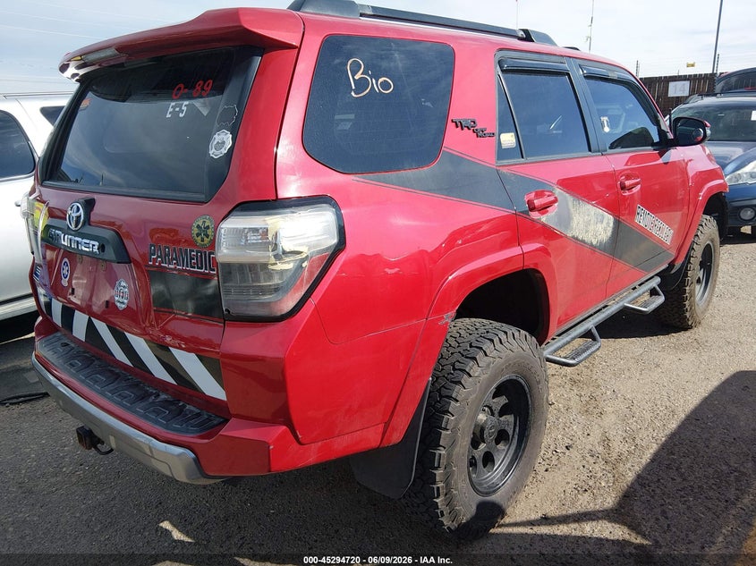 2019 Toyota 4runner VIN JTEBU5JR8K5653698 IAAI salvage auction — BIO HAZARD, Salvage (Colorado), sold $9,050 on 2026-07-21 (photo 4)