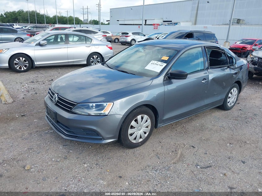 2015 Volkswagen Jetta VIN 3VW2K7AJ4FM406353 IAAI salvage auction — LEFT SIDE, Original (Texas), sold $1,650 on 2026-08-27 (photo 2)