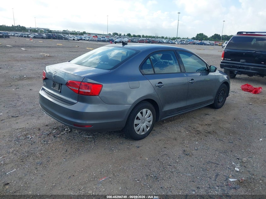 2015 Volkswagen Jetta VIN 3VW2K7AJ4FM406353 IAAI salvage auction — LEFT SIDE, Original (Texas), sold $1,650 on 2026-08-27 (photo 4)