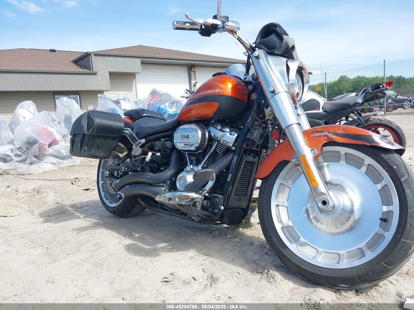 2019 Harley-davidson Fat boy VIN 1HD1YGK24KB020651 IAAI salvage auction — FRONT END, Salvage Title, sold $8,600 on 2026-08-11 (photo 1)