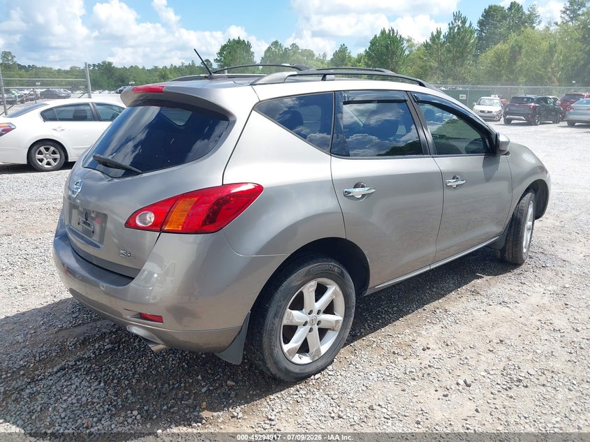 2009 Nissan Murano VIN JN8AZ18U99W020799 IAAI salvage auction — NORMAL WEAR, Clear (Georgia), sold $250 on 2026-07-31 (photo 4)