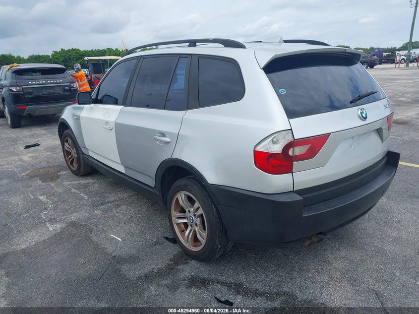 2004 BMW X3 VIN WBXPA93404WA61680 IAAI salvage auction — RIGHT REAR, Clear (Florida), sold $375 on 2026-07-09 (photo 3)