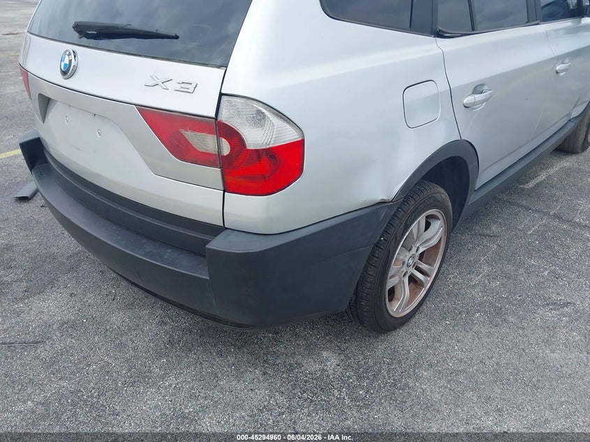 2004 BMW X3 VIN WBXPA93404WA61680 IAAI salvage auction — RIGHT REAR, Clear (Florida), sold $375 on 2026-07-09 (photo 6)
