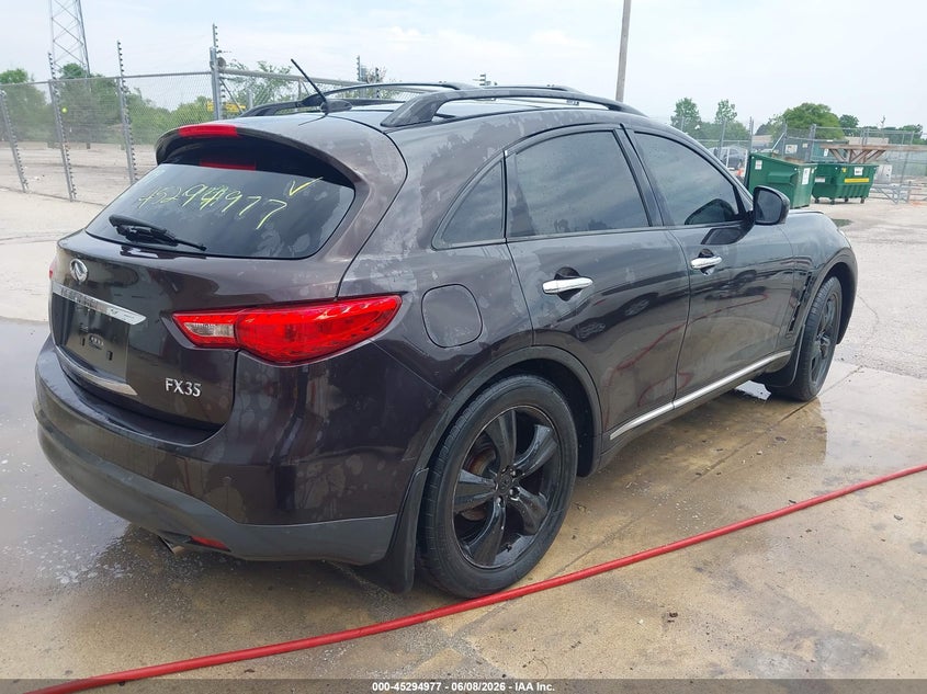 2010 Infiniti Fx35 VIN JN8AS1MW6AM853679 IAAI salvage auction — LEFT SIDE, Clear-Endorsement (Wisconsin), sold $1,550 on 2026-07-14 (photo 4)