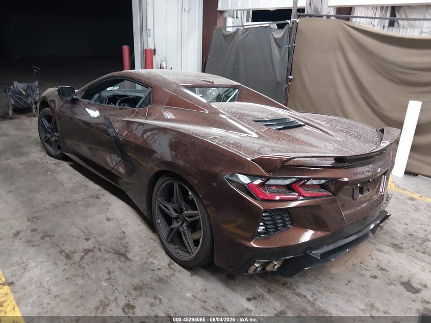2023 Chevrolet Corvette VIN 1G1YB3D46P5108639 IAAI salvage auction — SIDE, Salvage Title, sold $31,500 on 2026-08-01 (photo 3)