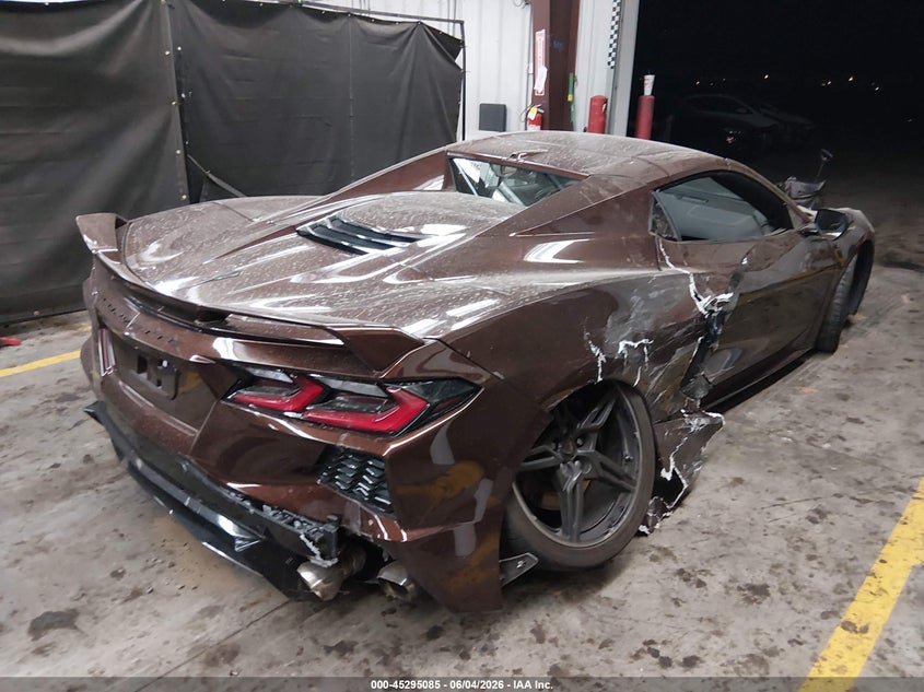 2023 Chevrolet Corvette VIN 1G1YB3D46P5108639 IAAI salvage auction — SIDE, Salvage Title, sold $31,500 on 2026-08-01 (photo 4)