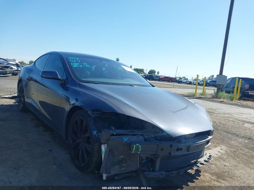 2018 Tesla Model s VIN 5YJSA1E21JF244135 IAAI salvage auction — FRONT END, Salvage Title, sold $7,950 on 2026-07-16 (photo 1)