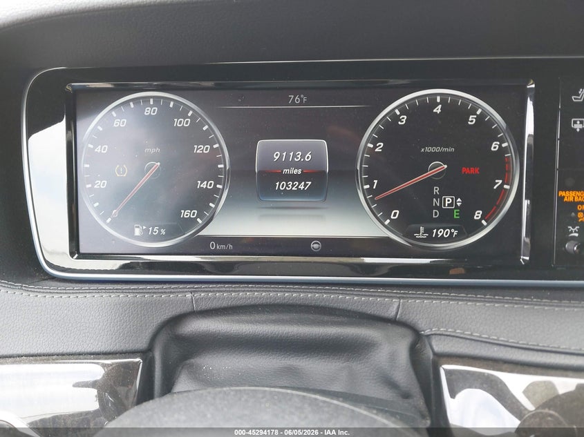 2015 Mercedes-benz S-klasse VIN WDDUG8CB5FA135234 IAAI salvage auction — LEFT SIDE, Salvage Title, sold $7,450 on 2026-07-06 (photo 7)