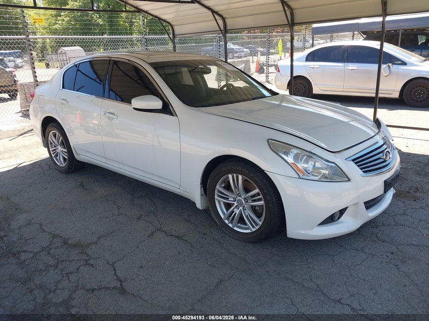 2012 Infiniti G VIN JN1CV6AR4CM973042 IAAI salvage auction — LEFT FRONT, Salvage Title, sold $650 on 2026-07-09 (photo 1)