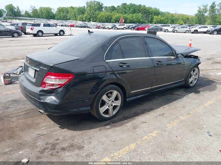 2011 Mercedes-benz C-klasse VIN WDDGF8BB1BR185108 IAAI salvage auction — FRONT END, Clear (Michigan), sold $675 on 2026-07-27 (photo 4)