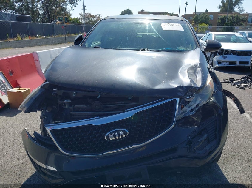 2016 Kia Sportage VIN KNDPBCAC5G7853417 IAAI salvage auction — LEFT FRONT, Salvage Title, sold $900 on 2026-07-07 (photo 6)