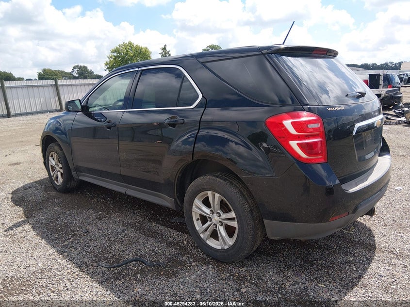 2016 Chevrolet Equinox VIN 2GNALBEK1G1122678 IAAI salvage auction — NORMAL WEAR, Clear (Louisiana), sold $925 on 2026-07-18 (photo 3)