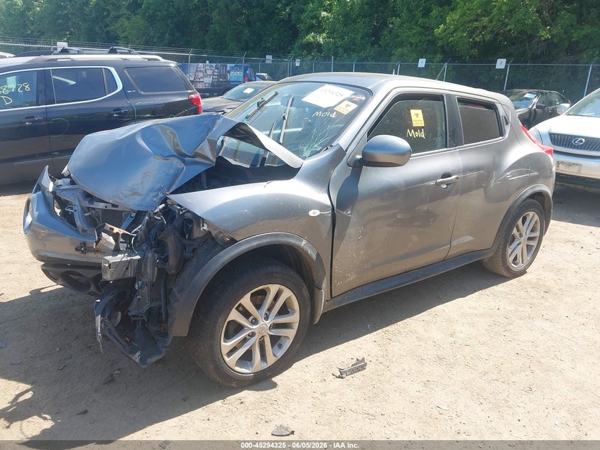 2013 Nissan Juke VIN JN8AF5MV0DT215523 IAAI salvage auction — BIOHAZARD/CHEMICAL, Salvage Title, sold $225 on 2026-07-21 (photo 2)