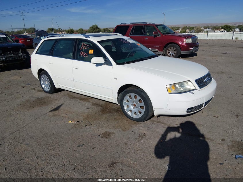2000 Audi A6 VIN WAULH54B1YN114387 IAAI salvage auction — NORMAL WEAR, Clear (New Mexico), sold $200 on 2026-07-13 (photo 1)