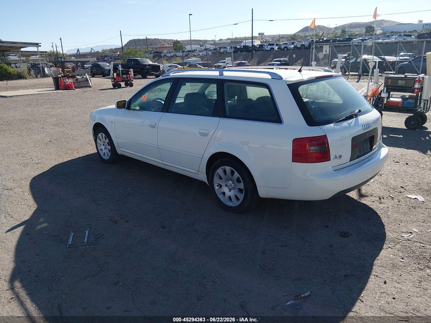 2000 Audi A6 VIN WAULH54B1YN114387 IAAI salvage auction — NORMAL WEAR, Clear (New Mexico), sold $200 on 2026-07-13 (photo 3)