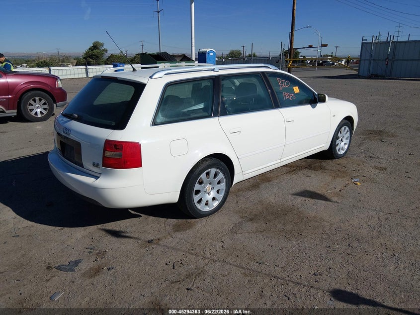 2000 Audi A6 VIN WAULH54B1YN114387 IAAI salvage auction — NORMAL WEAR, Clear (New Mexico), sold $200 on 2026-07-13 (photo 4)