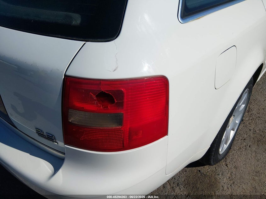 2000 Audi A6 VIN WAULH54B1YN114387 IAAI salvage auction — NORMAL WEAR, Clear (New Mexico), sold $200 on 2026-07-13 (photo 6)
