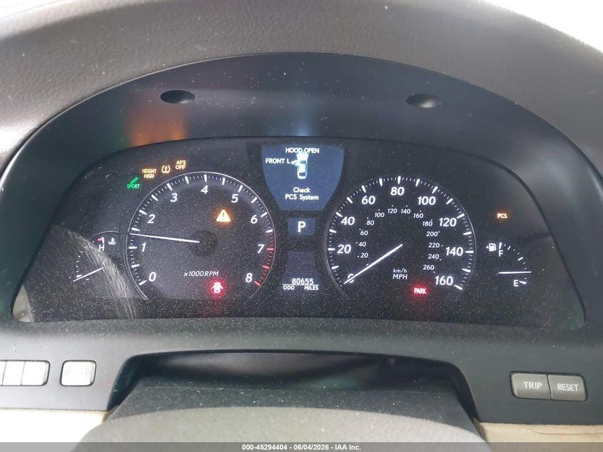 2007 Lexus Ls 460 VIN JTHGL46F575008065 IAAI salvage auction — FRONT END, Bill Of Sale (Washington), sold $1,325 on 2026-07-08 (photo 7)