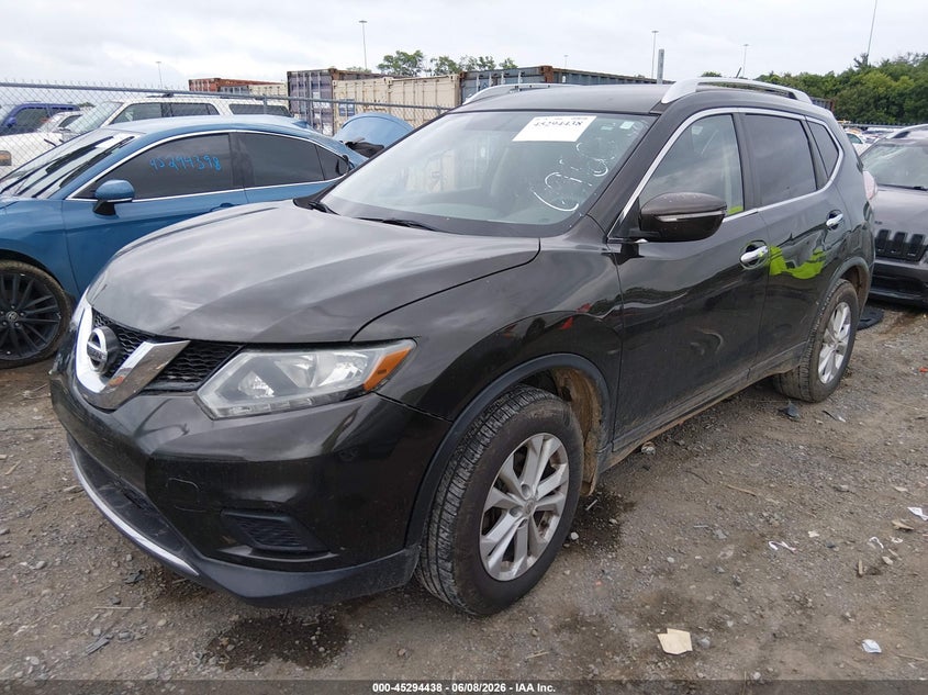 2015 Nissan Rogue VIN KNMAT2MV0FP506960 IAAI salvage auction — RIGHT REAR, Clear (Tennessee), sold $475 on 2026-07-30 (photo 2)