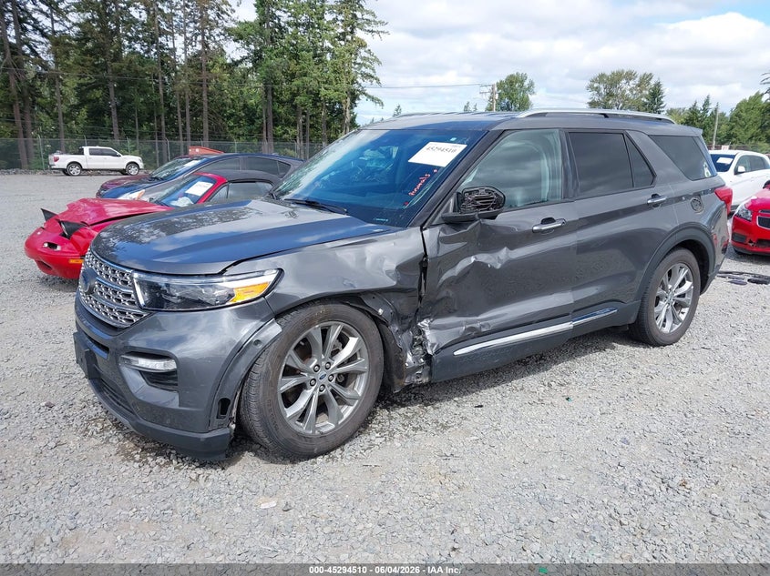 2023 Ford Explorer VIN 1FMSK8FH7PGA57274 IAAI salvage auction — SIDE, Salvage Title, sold $6,800 on 2026-07-22 (photo 2)