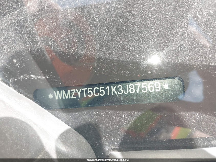 2019 Mini Countryman VIN WMZYT5C51K3J87569 IAAI salvage auction — RIGHT SIDE, Salvage Title, sold $4,150 on 2026-07-28 (photo 9)