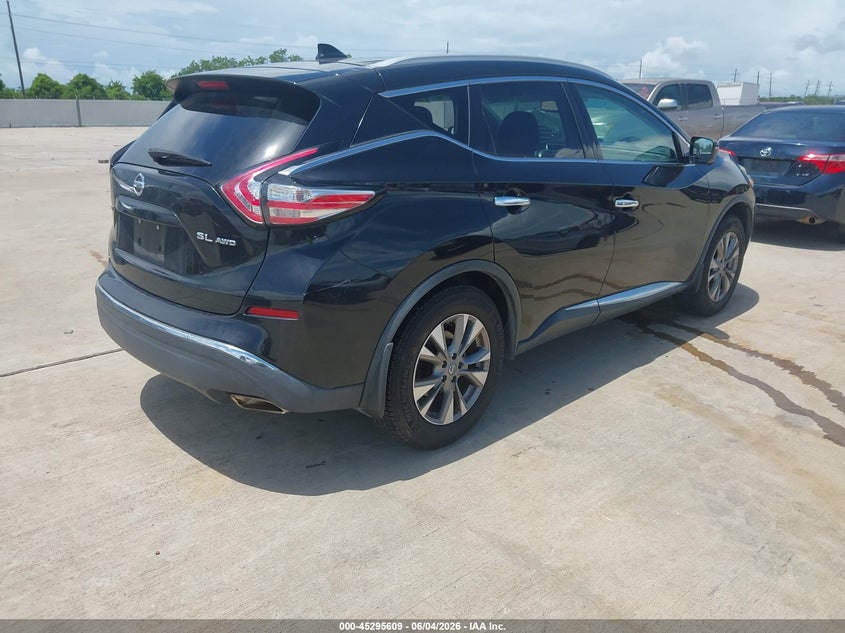 2018 Nissan Murano VIN 5N1AZ2MH4JN106831 IAAI salvage auction — HAIL, Salvage Title, sold $3,225 on 2026-07-24 (photo 4)