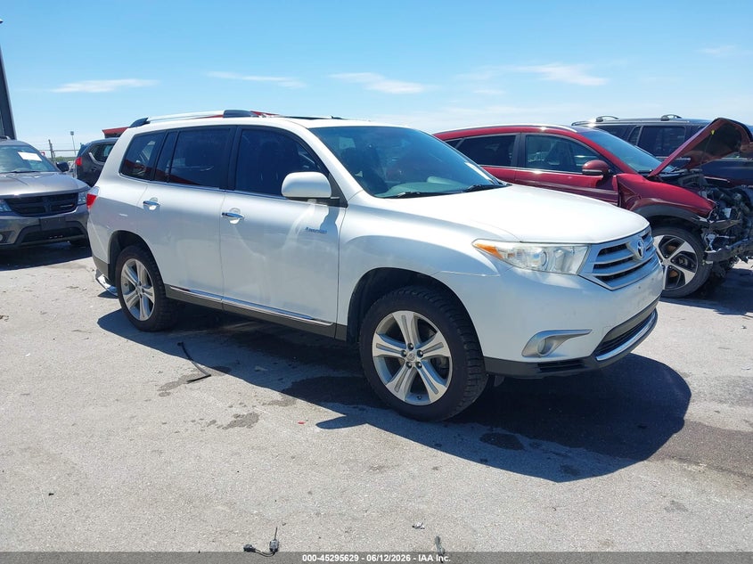 2013 Toyota Highlander VIN 5TDDK3EH2DS234848 IAAI salvage auction — STORM DAMAGE, Certificate Of Title (Nebraska), sold $5,300 on 2026-07-09 (photo 1)