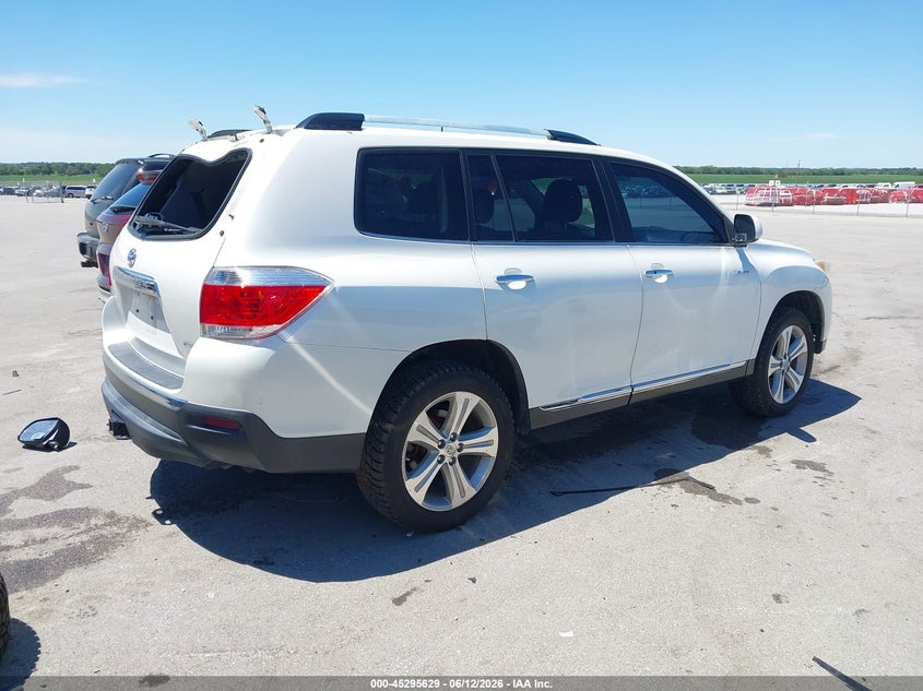 2013 Toyota Highlander VIN 5TDDK3EH2DS234848 IAAI salvage auction — STORM DAMAGE, Certificate Of Title (Nebraska), sold $5,300 on 2026-07-09 (photo 4)