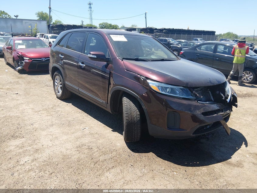 2014 Kia Sorento VIN 5XYKT3A6XEG523550 IAAI salvage auction — FRONT END, Salvage Title, sold $1,350 on 2026-07-17 (photo 1)