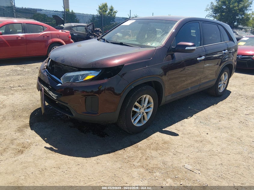 2014 Kia Sorento VIN 5XYKT3A6XEG523550 IAAI salvage auction — FRONT END, Salvage Title, sold $1,350 on 2026-07-17 (photo 2)