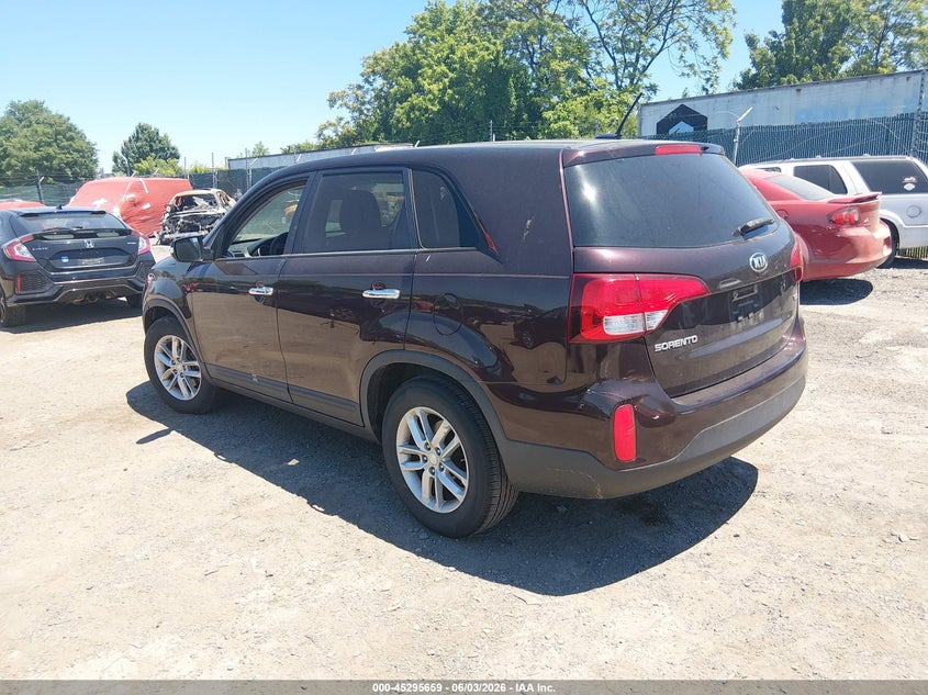 2014 Kia Sorento VIN 5XYKT3A6XEG523550 IAAI salvage auction — FRONT END, Salvage Title, sold $1,350 on 2026-07-17 (photo 3)
