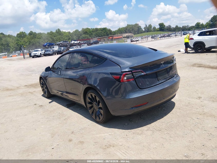 2023 Tesla Model 3 VIN 5YJ3E1EC5PF408481 IAAI salvage auction — REAR END, Salvage (Tennessee), sold $13,200 on 2026-07-08 (photo 3)