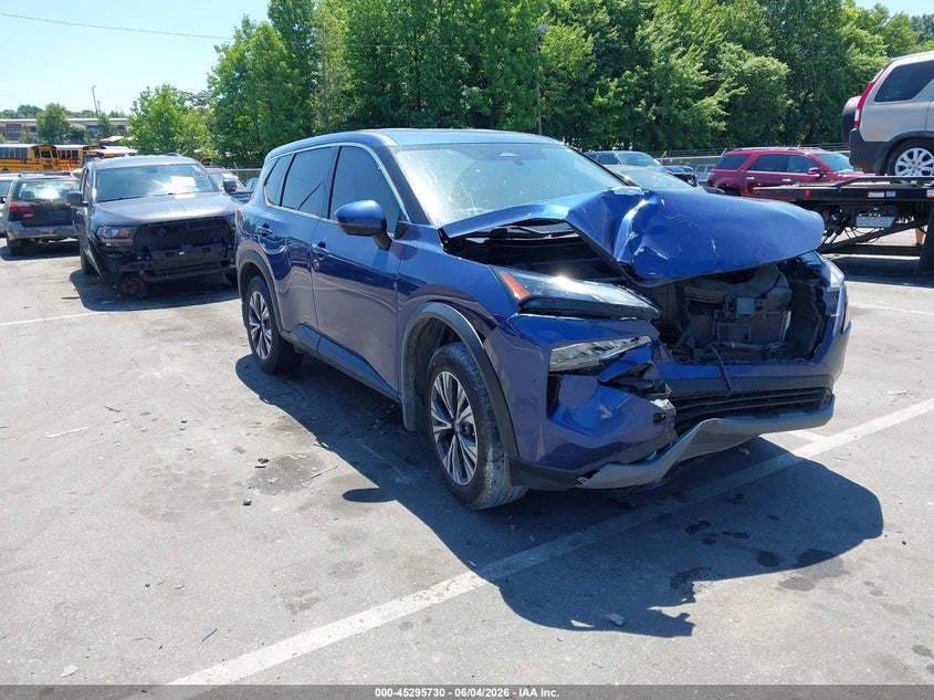 2021 Nissan Rogue VIN JN8AT3BA4MW011349 IAAI salvage auction — FRONT END, Salvage (North Carolina), sold $25 on 2026-07-30 (photo 1)